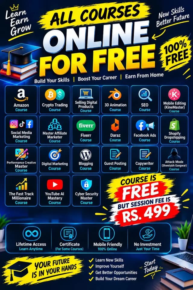 All types of course are free