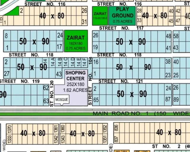 1 Kanal Residential Plot For Sale In Street No 121 Sector G 14/3 Islamabad