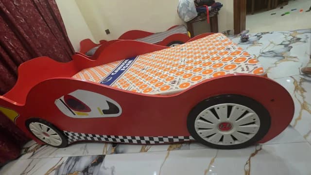 Kids car beds with side table