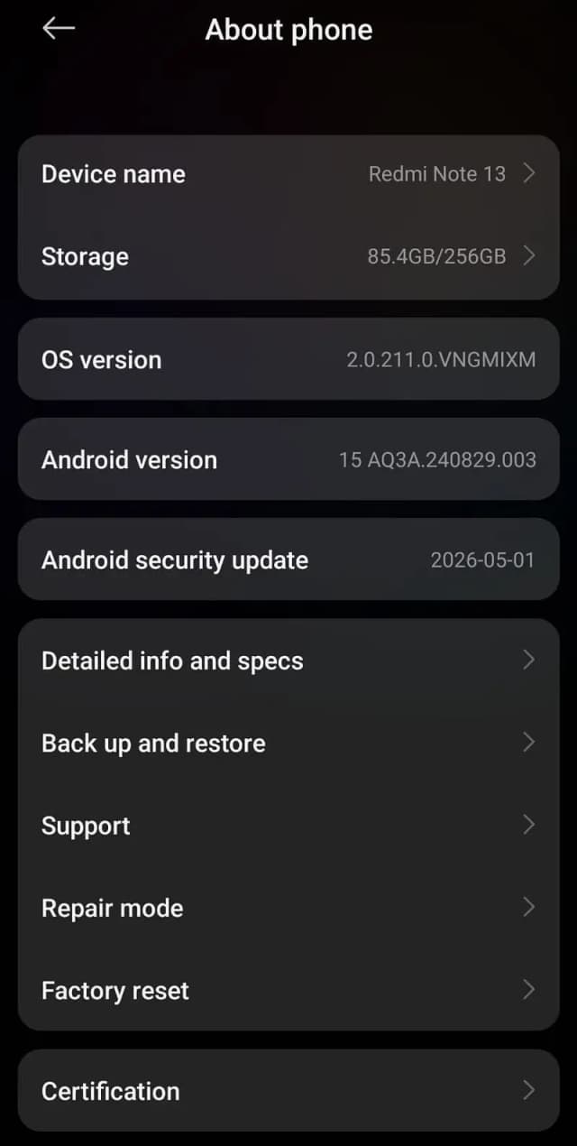 Xiaomi Redmi Note 13