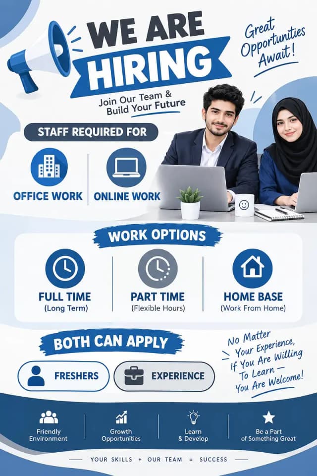 Hiring now in lahore