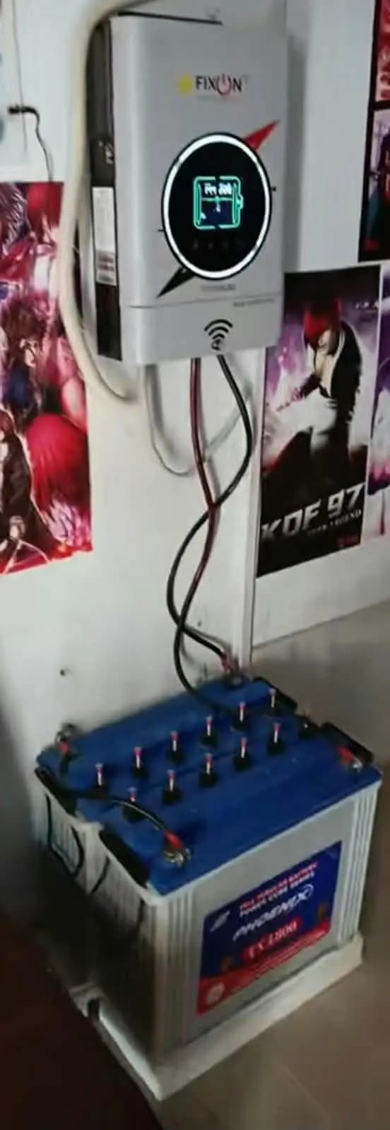 two batteries with fix  on 4.5 KV inverter system