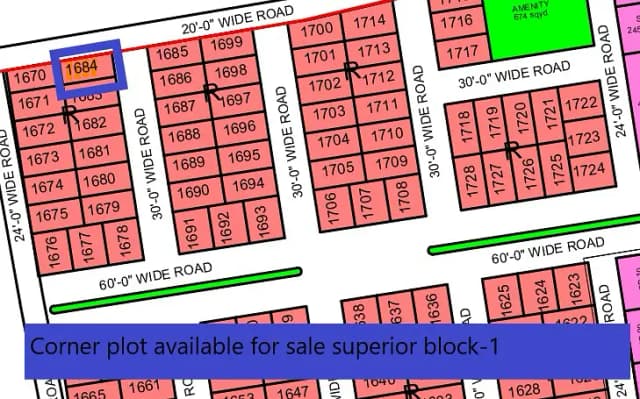 PLOT SALE IN NORTH TOWN RESIDENCY PHASE 1 SUPERIOR BLOCK