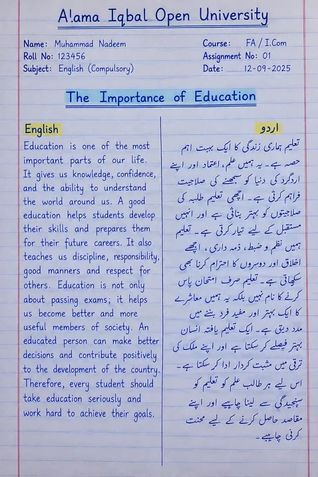 School & College Assignment Writing