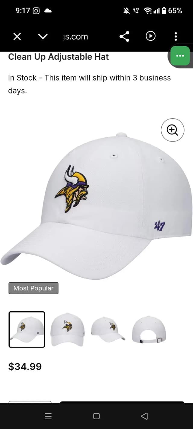 NFL Licensed Minnesota Vikings Cap (Pre-loved)