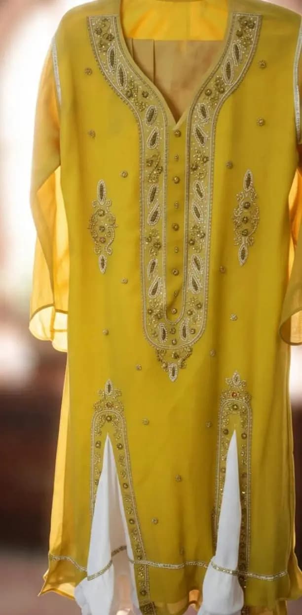 mustard short frock