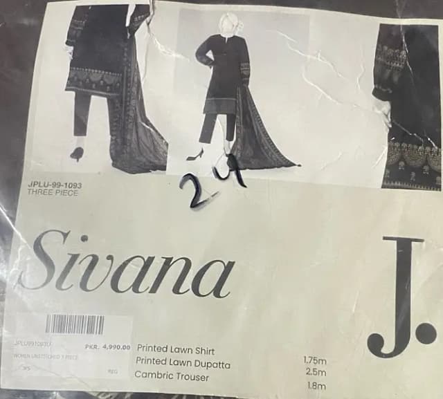 J. 3pcs lawan suit