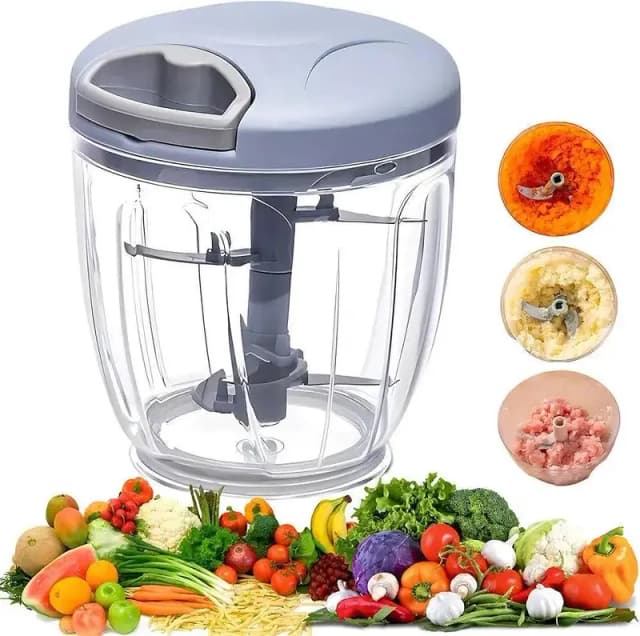 5-Blade Manual food Chopper - fast, Easy & Convenient Kitchen Chopper