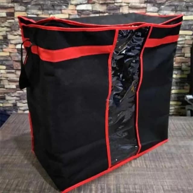 stackble storage bags black red