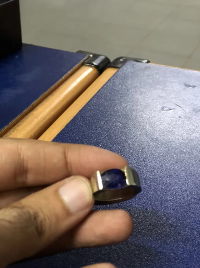 Orignal blue sapphire neelam ring 925 silver
