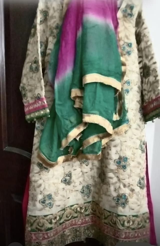 3 piece fully embellished gotta n tilla work