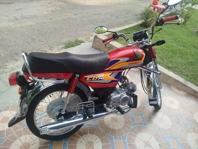 Honda CD 70 Red 2024 (Islamabad Reg) – Total Genuine – Urgent Sale