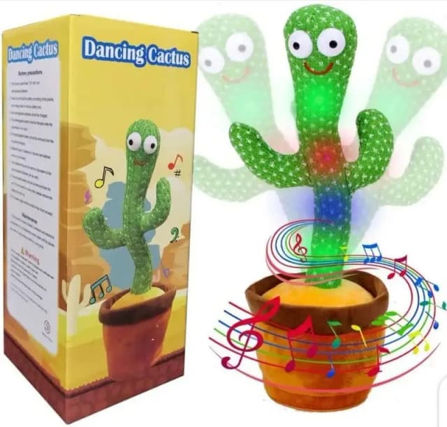 Dancing cactus plus toy Green led music for kids