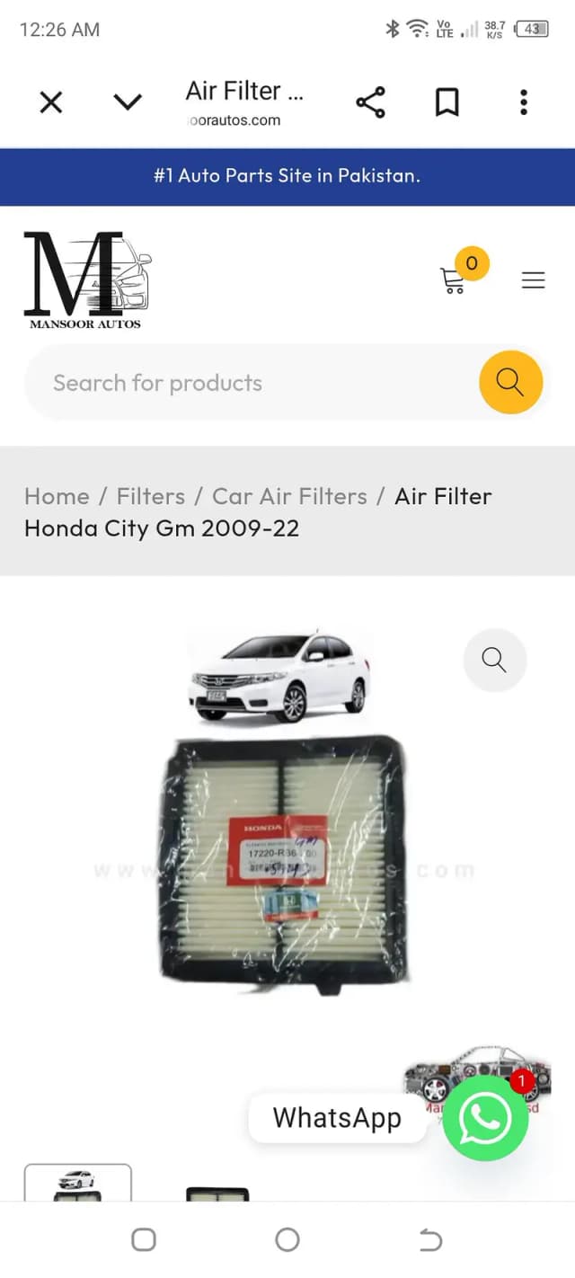 honda city 2018 model parts