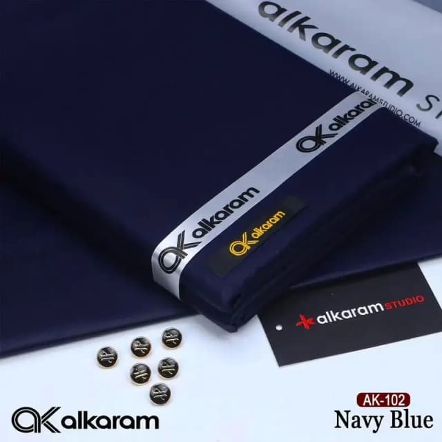Alkram Men's premium Cotton Suit's - Unstitched Brand New