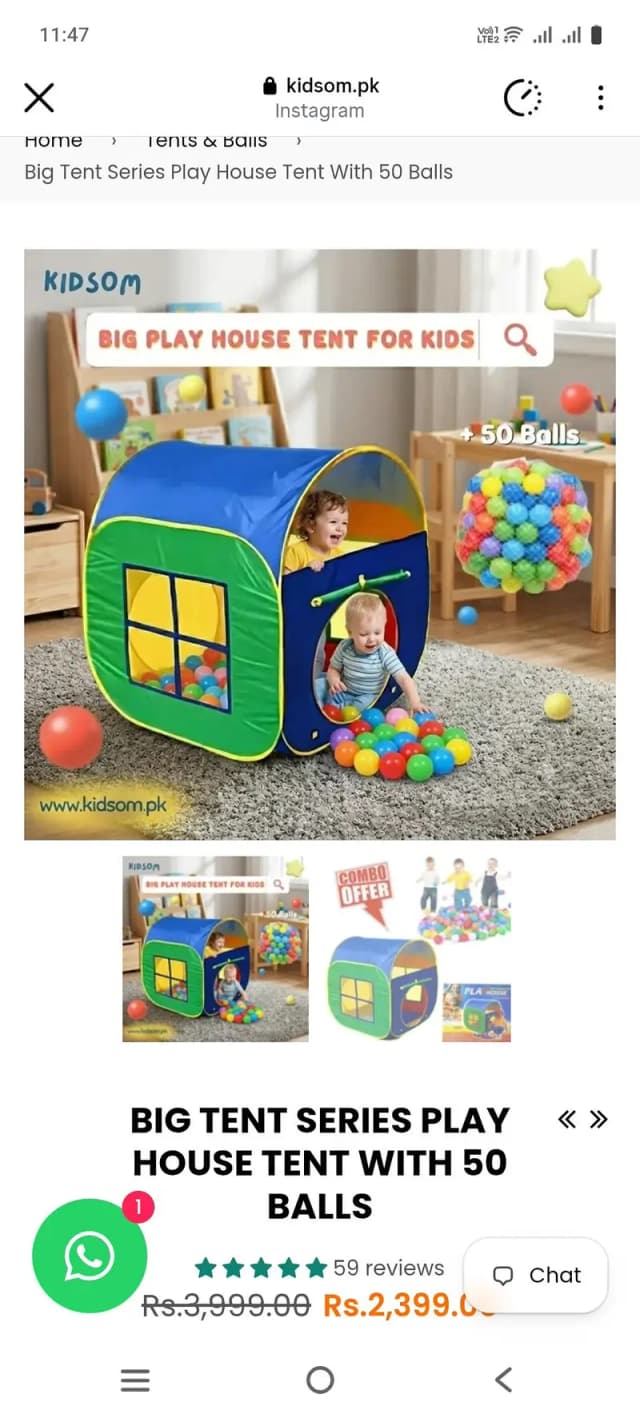 BIG tent for kids discounted price