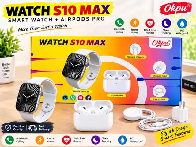 S10 Max Smart Watch – Bluetooth Calling & Fitness Watch