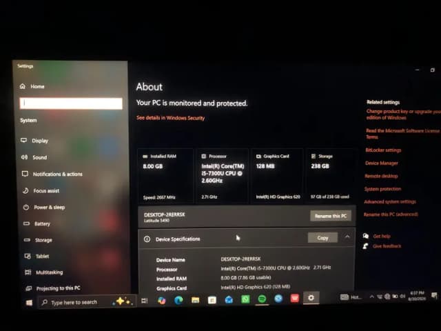 dell laptop corei5 7gen