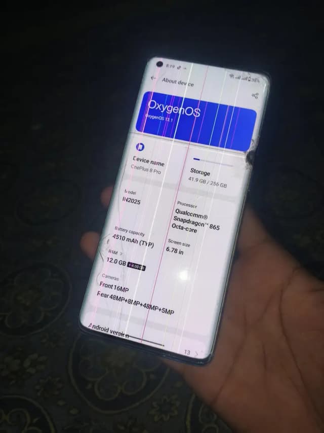 One Plus 8 Pro panel issue hA