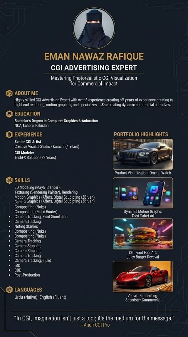 Profesional CGI Advertising & 3D Motion Graphics Expert