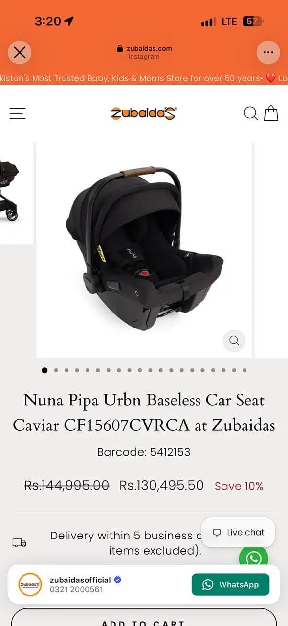 Nuna Car Seat.  BRAND NEW