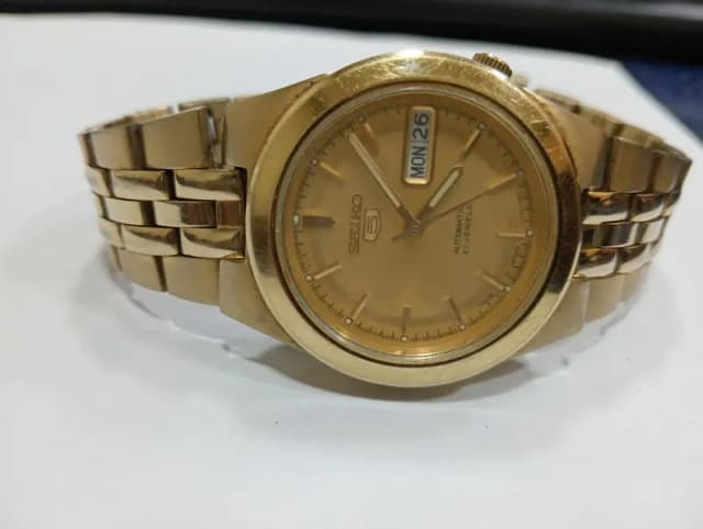 Seiko 5 automatic watch 7s26 dual window day and date