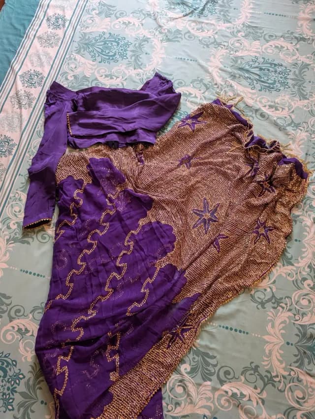 Purple saree