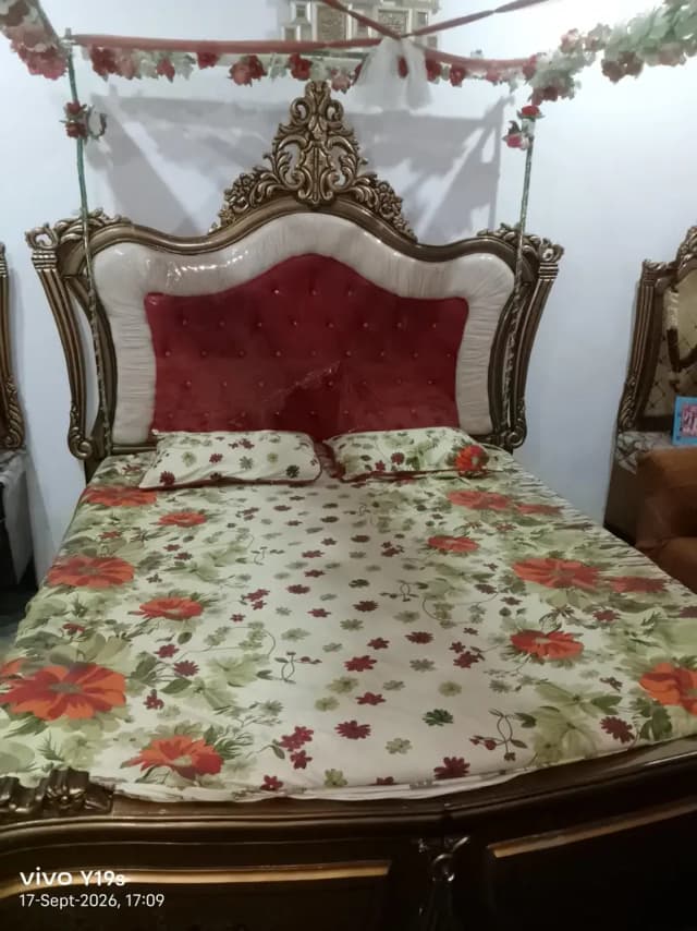 king bed set two side table dress table three sofa set