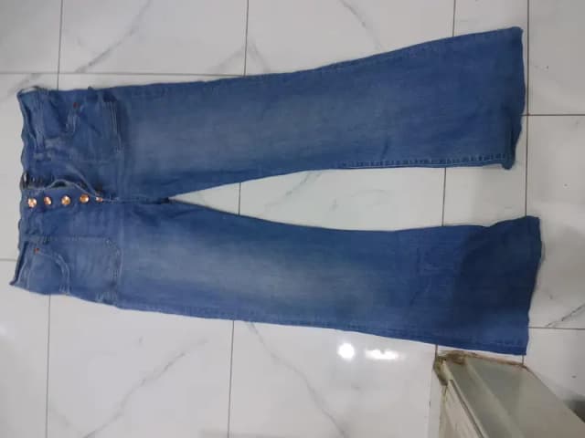 blue boot cut jeans