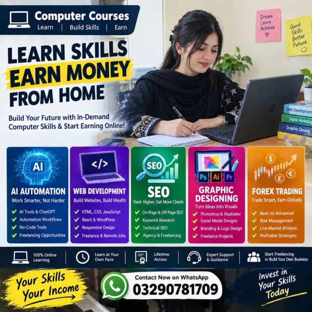 Learn Computer Skills & Earn Online from Home