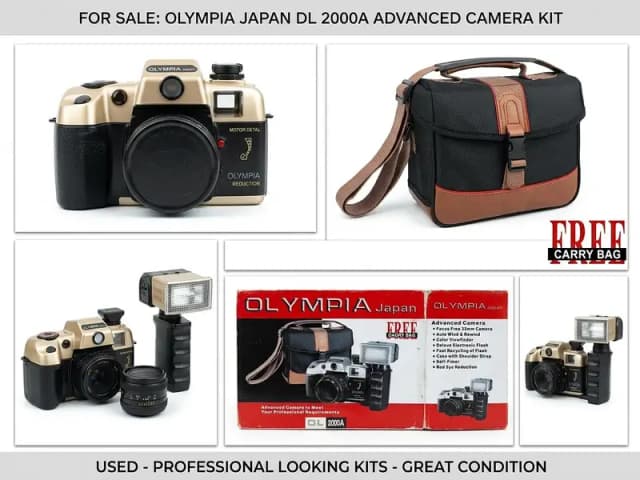 Olympia Japan DL 2000A 35 mm Film Camera Kit