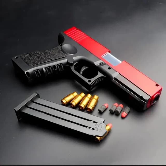 Glock Soft Bullet Toy Gun with Shell Ejection System - Brand New