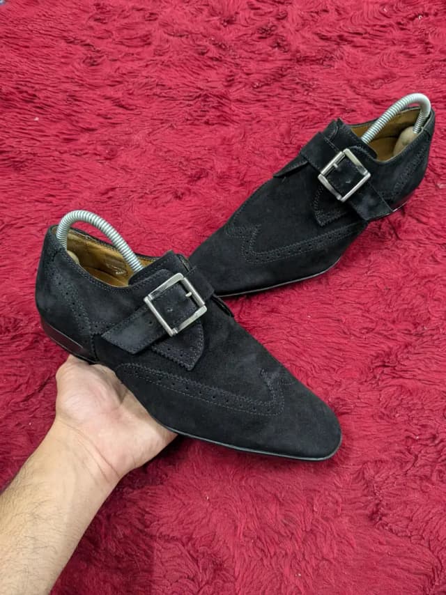 Van Bommel Single Buckle Monk Strap Dress Shoes | Men’s UK 8 | Premium