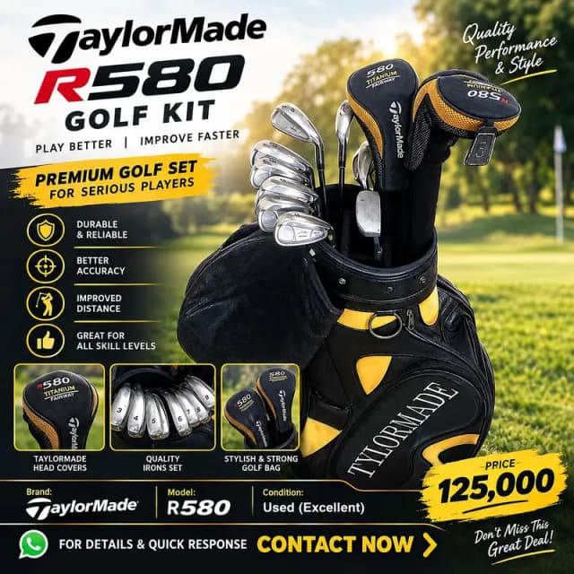 TaylorMade R580 Golf Kit |Complete Golf Club Set | Excellent Condition