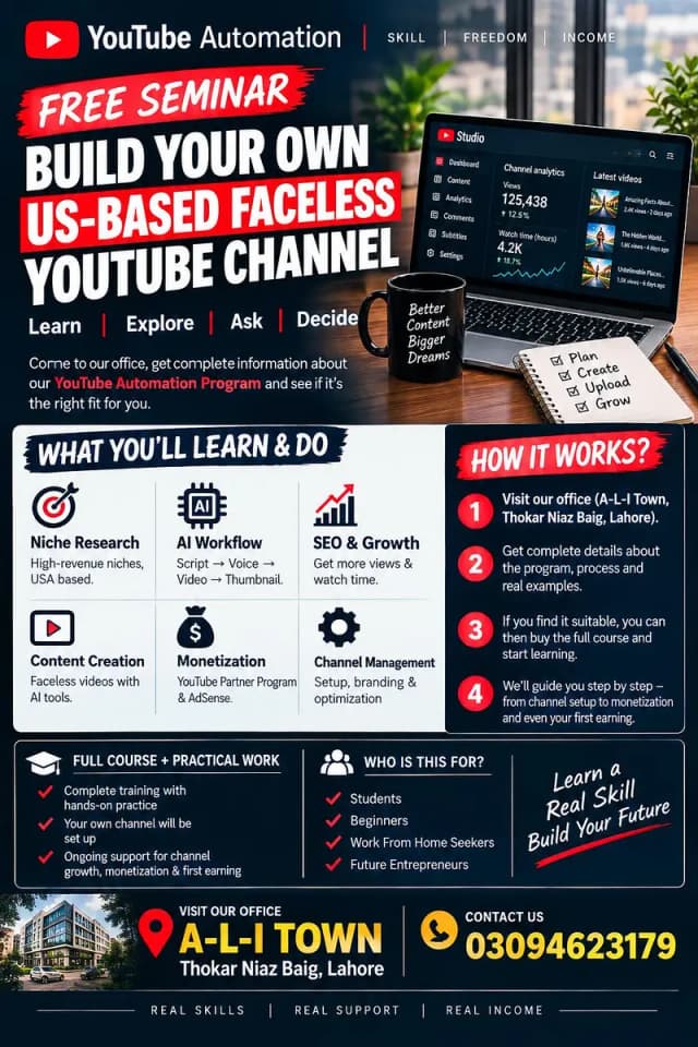 Free YouTube Automation Seminar | AI & Faceless YouTube