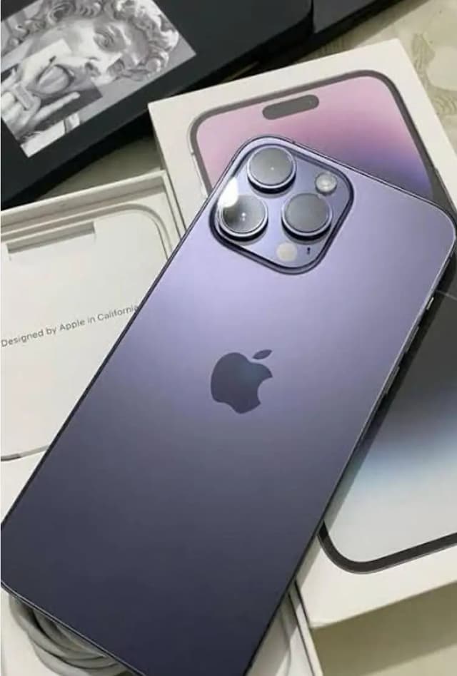 iPhone 14 Pro Max purple 256 bh94 with box