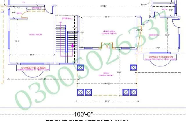 Architect in Rawalpindi house design Maps Drawing interior MEP 3D 2D