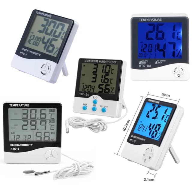 HTC 1 HTC 2 Digital Temperature Meter Humidity Meter Hygrometer