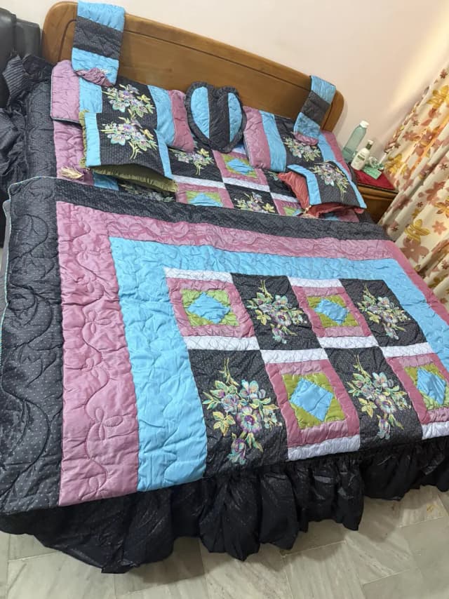 Bedding set Ambroided 9 pcs king size