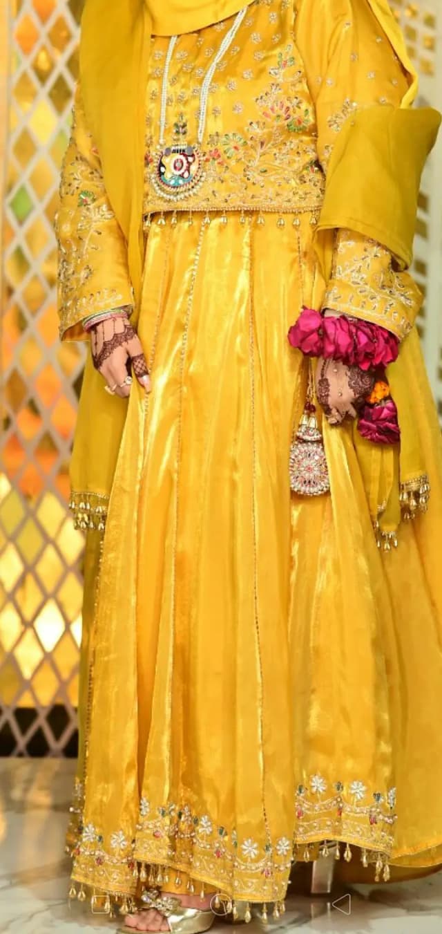 wedding wear lengha choli with minal handwork