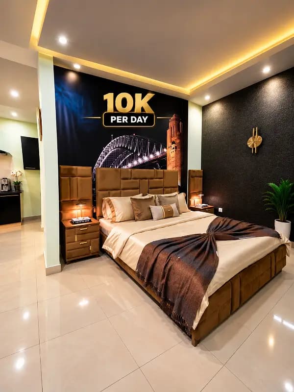 Luxury Single Bed Apartments for Rent Daily & Monthly Citi Housing Society Sialkot