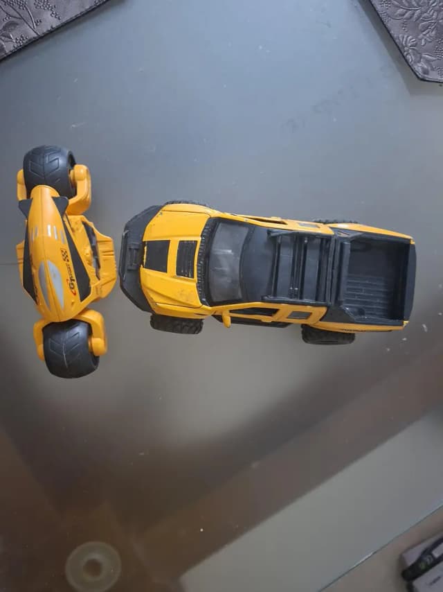 yellow toys Car and bike