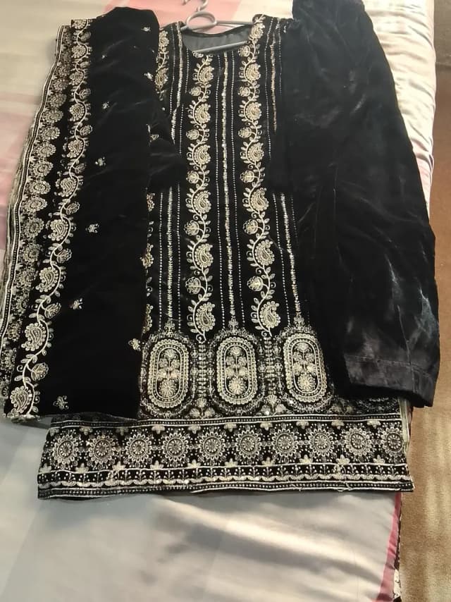 fancy velvet stitched dress urgent sale