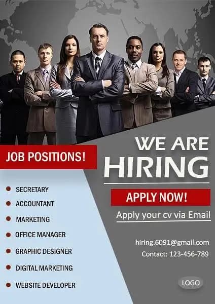 WE HIRING MALE AND FEMALES STAFF FOR OFFICE WORK