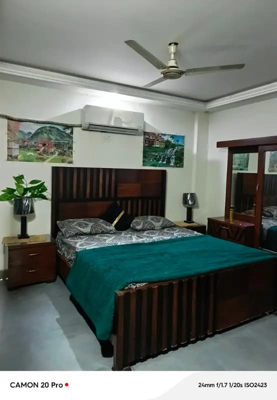 one bed family apartment For Rent short stay Nd long stay available in bahria town lahore