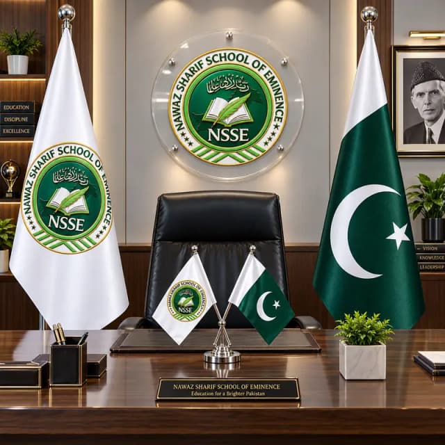 Premium Custom Company & School Logo Flags with 7ft Office Pole Lahor