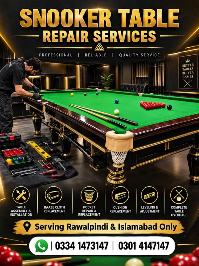 Snooker Table Repair & Service | Rawalpindi Islamabad