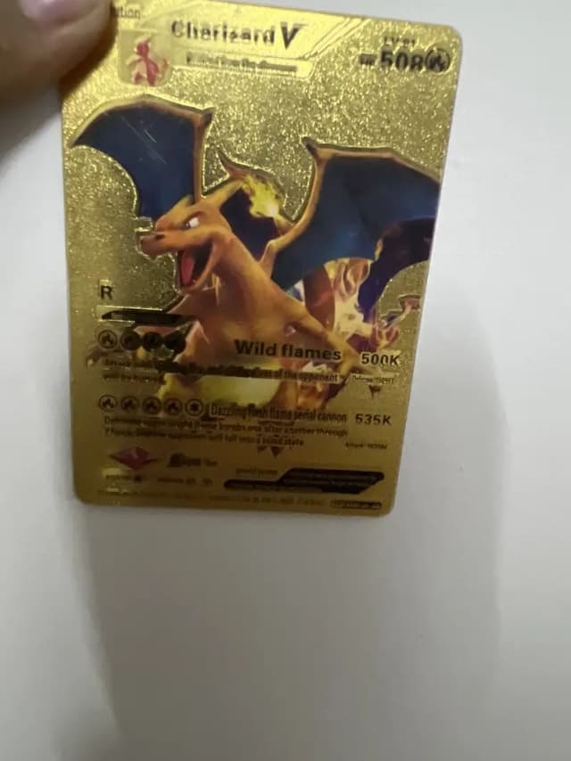 A shiny golden charizard