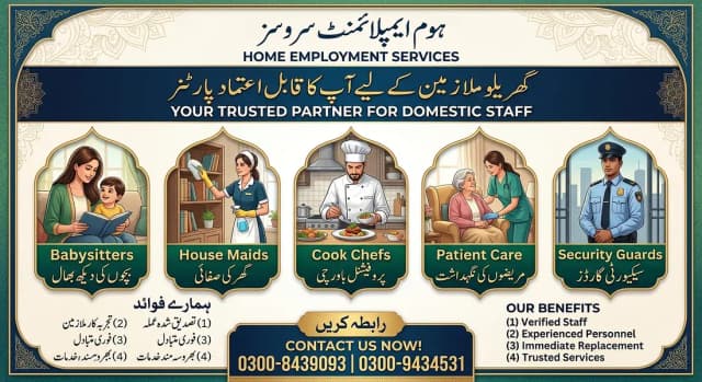 Maids Patient care Attandent Cook Driver Chef House Helper Available
