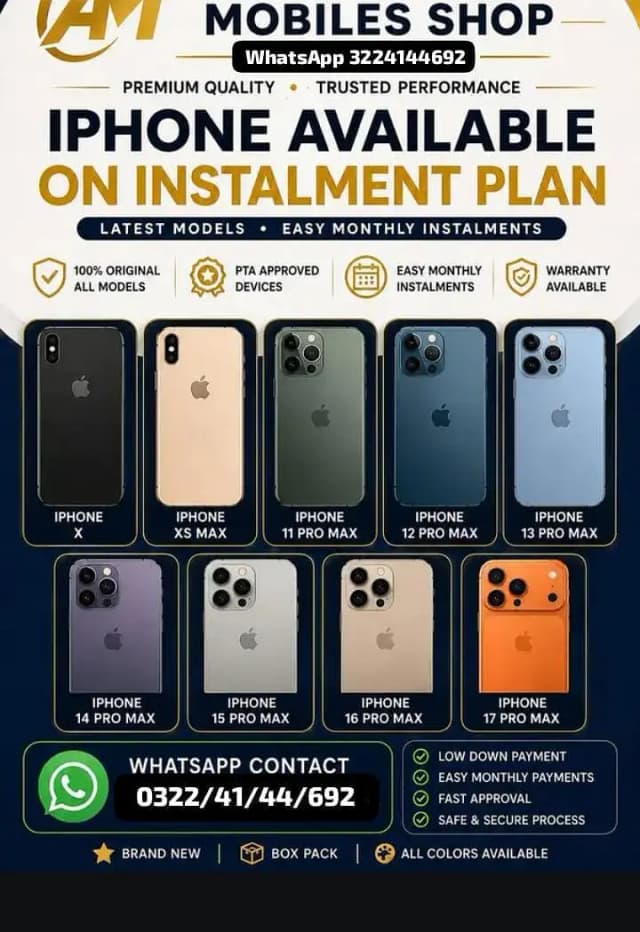 i Phone 8plus, 11,12,13,14,15 pro max on instalment Whatsap